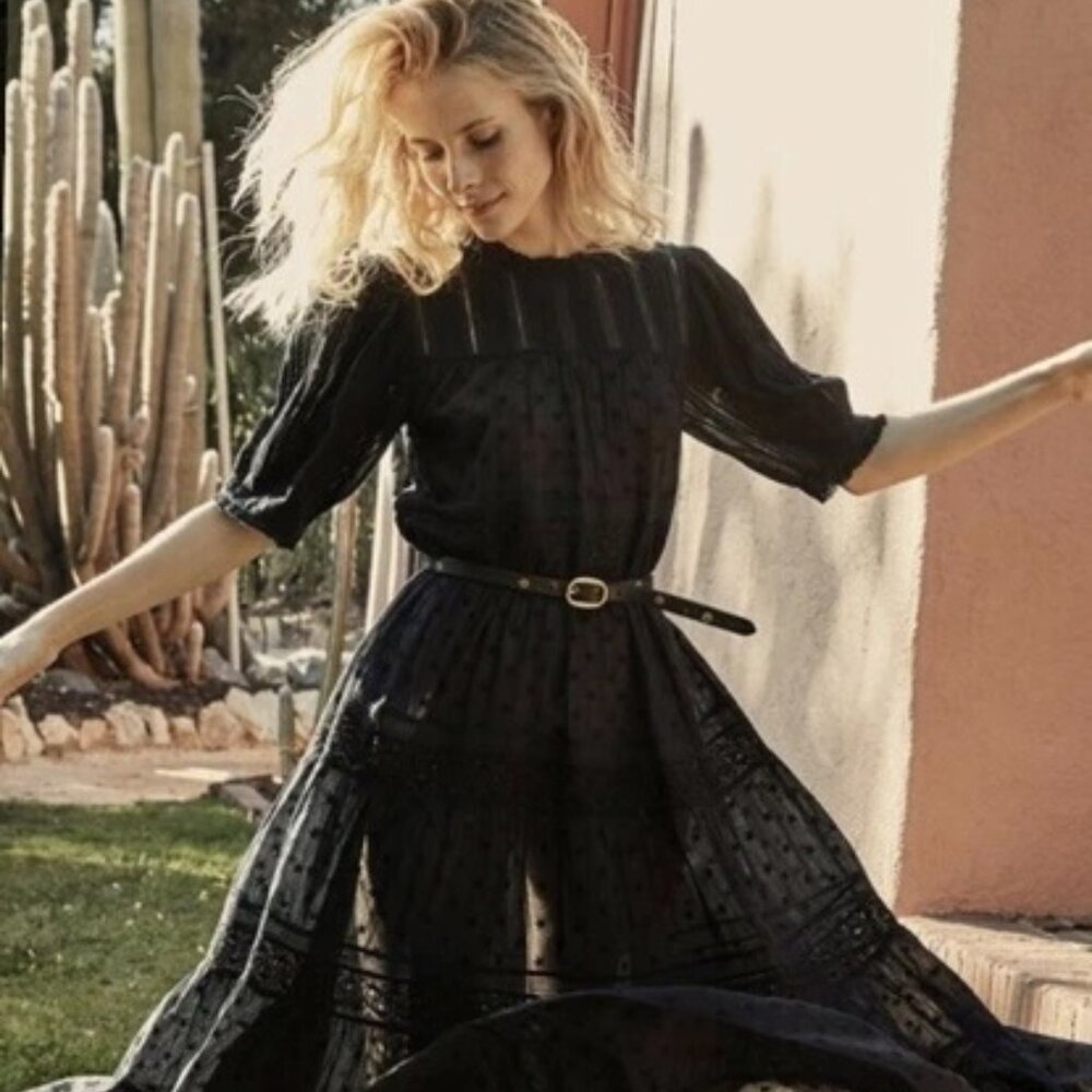 EUC Doen Minetta Dress in Noir, Size S
